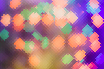 Digital pixel- art decoration. Color abstract background