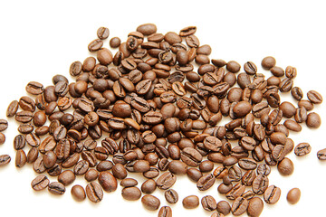 coffee beans on white background