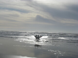 Fototapeta premium Two Surfers