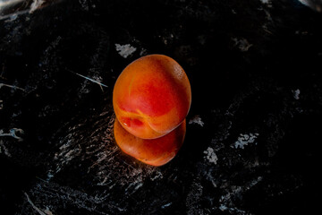 apricot in a steel plate