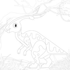 Dinosaur Brachiosaurus Suitable For Any Of Graphic Design Project Such As Coloring Book And Education