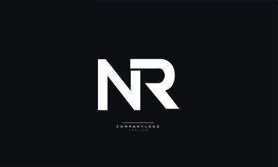NR Letter Logo Alphabet Design Icon Vector Symbol
