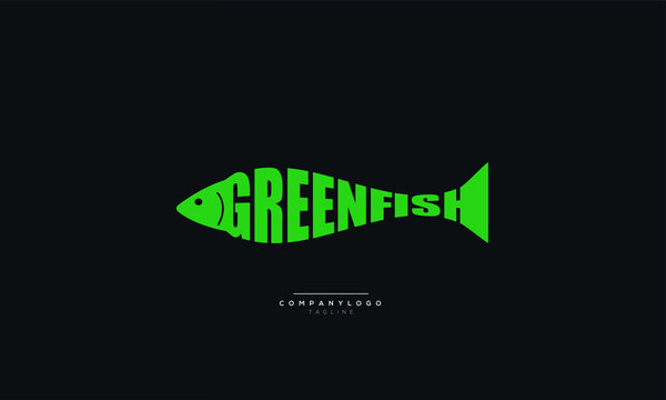A beautiful green fish logo