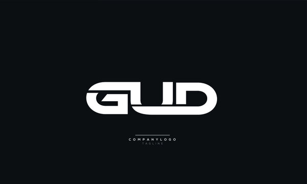 GUD Letter Logo Alphabet Design Icon Vector Symbol
