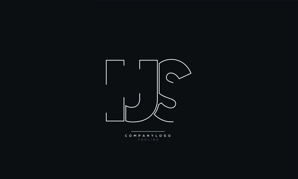IJS Letter Logo Alphabet Design Icon Vector Symbol