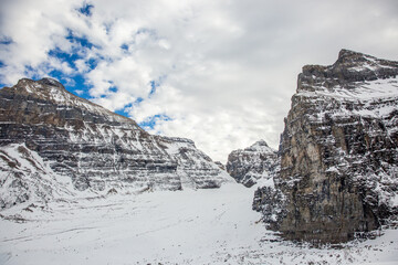snow covered mountains in Alberta Canada