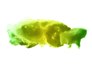 Green and yellow abstract watercolor background. It is a hand drawn. Green and yellow watercolor scribble texture.