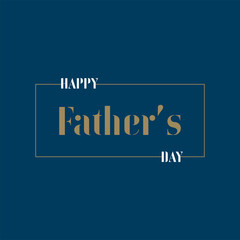 Fathers Day elegant greeting social media post. Awesome stencil typography vector letters.