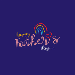 Happy Father's Day. Gay Parents concept. Handwriting modern typography vector.