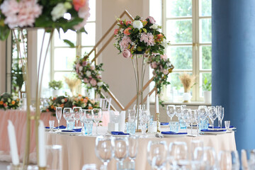 decor of the wedding hall