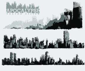 Apocalypse vector cities illustration