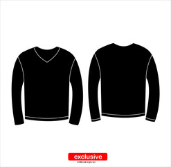 front and back t-shirt icon.Flat design style vector illustration for graphic and web design.