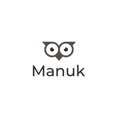 Owl bird Logo Minimal modern design vector template