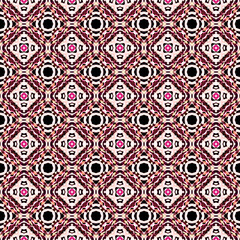 Geo Geometric Medallion. Orange, Red, Pink 