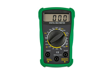 Multimeters for measurement of voltage, a current, resistance. Isolated on a white background.