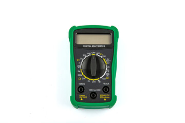 Multimeters for measurement of voltage, a current, resistance. Isolated on a white background.