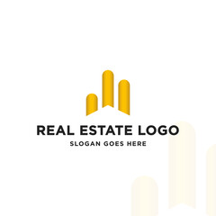 Simple and Modern Real Estate Logo Template for your Business