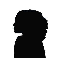 a girl head silhouette vector