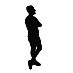 a man body silhouette vector