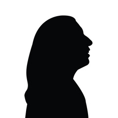 a woman head silhouette vector