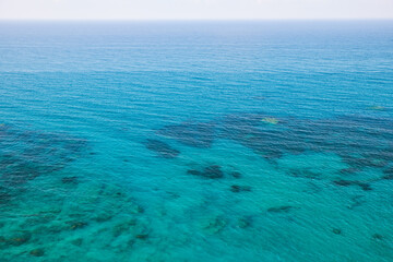 The blue clear water of Mediterranean sea. Cyprus