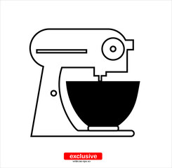 kitchen mixer icon.Flat design style vector illustration for graphic and web design.