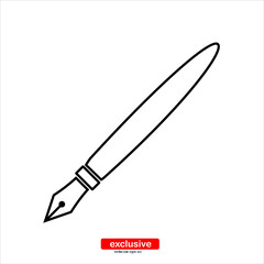 ink pen icon.Flat design style vector illustration for graphic and web design.