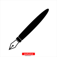 ink pen icon.Flat design style vector illustration for graphic and web design.