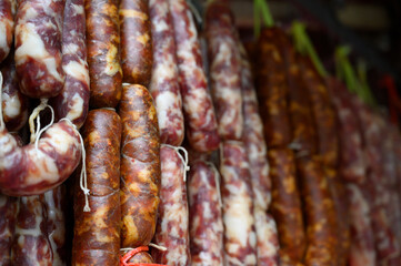 salami on a market