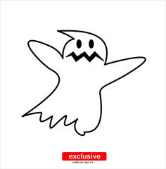 ghost icon.Flat design style vector illustration for graphic and web design.