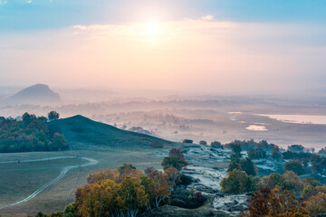 Autumn grazing scenery on Bashang Grassland in Wulanbutong