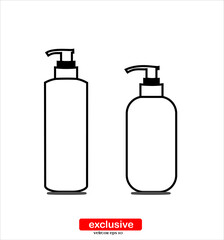 plastic bottle icon.Flat design style vector illustration for graphic and web design.