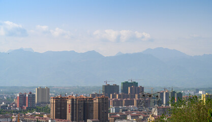 Fototapeta premium view of the city of the city
