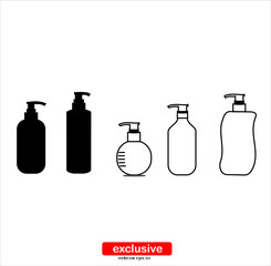 plastic bottle icon.Flat design style vector illustration for graphic and web design.