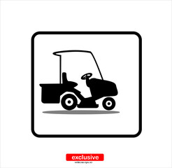 lawn mower icon.Flat design style vector illustration for graphic and web design.