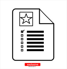 list icon.Flat design style vector illustration for graphic and web design.