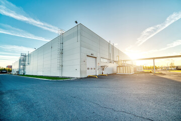 Large industrial building, hangar.