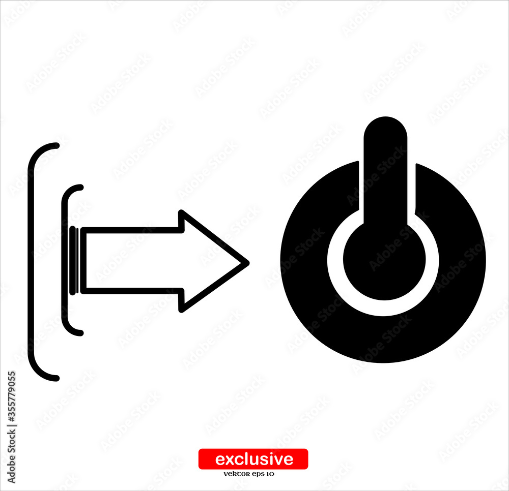 Poster logout symbol icon.flat design style vector illustration for graphic and web design.
