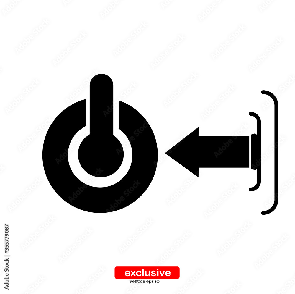 Poster logout symbol icon.flat design style vector illustration for graphic and web design.