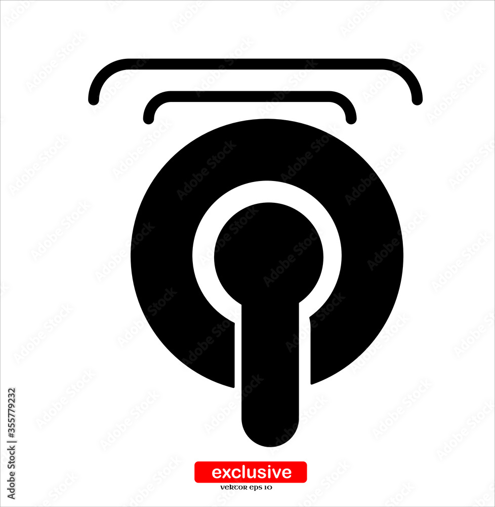 Poster logout symbol icon.flat design style vector illustration for graphic and web design.