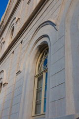 Architectural Detail Star in Window with Sky