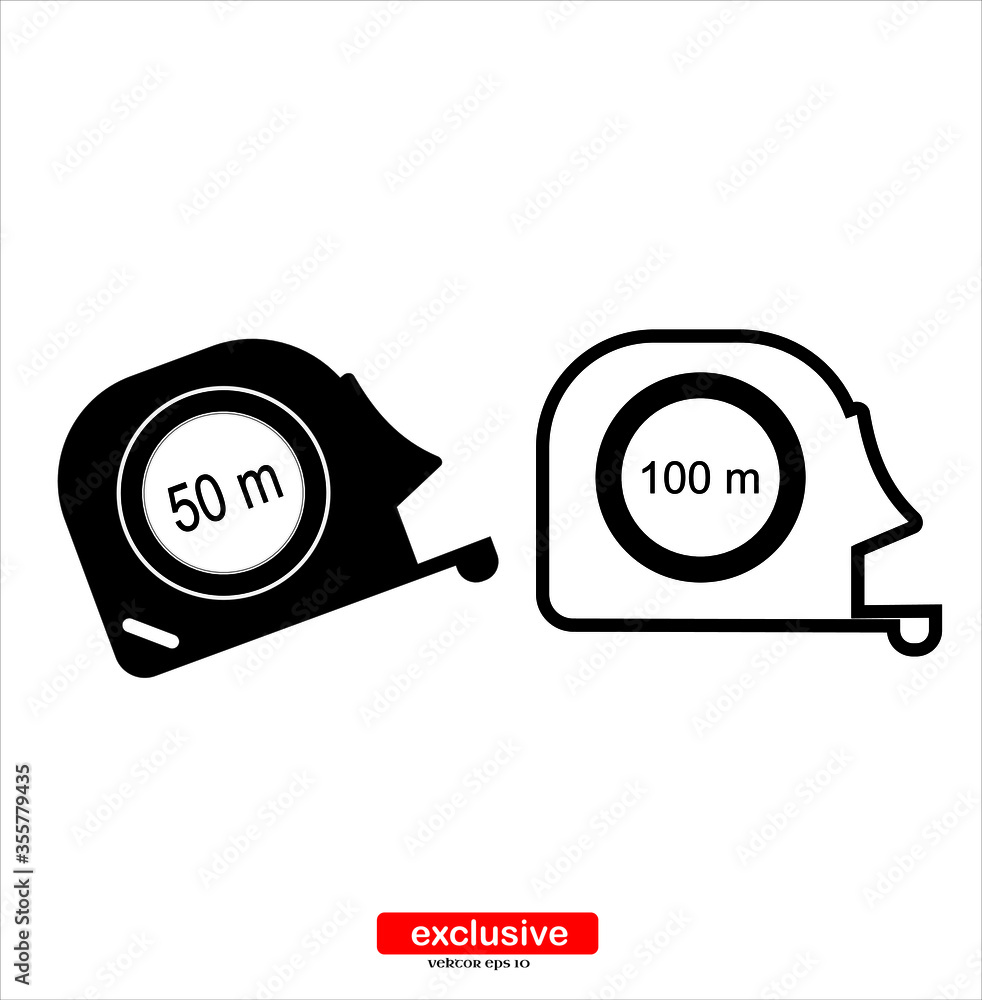 Poster measuring tape icon.flat design style vector illustration for graphic and web design.
