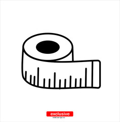 measuring tape icon.Flat design style vector illustration for graphic and web design.