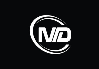 Initial Monogram Letter M D Logo Design Vector Template. M D Letter Logo Design 