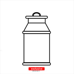 milk urn, milk jug icon.Flat design style vector illustration for graphic and web design.
