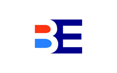 BE or EB Letter Initial Logo Design, Vector Template