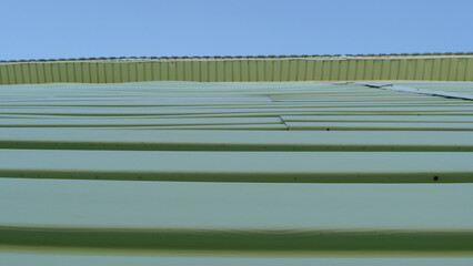 the wall of a house covered with siding