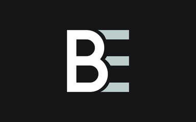BE or EB Letter Initial Logo Design, Vector Template
