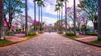 Liberty Palace in Liberty Square (Praça da Liberdade), Famous Touristic Destination in Belo Horizonte, Minas Gerais State, Brazil