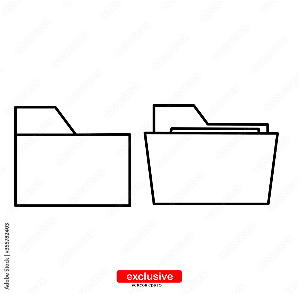 Aufkleber office folders vector icon.flat design style vector illustration for graphic and web design.